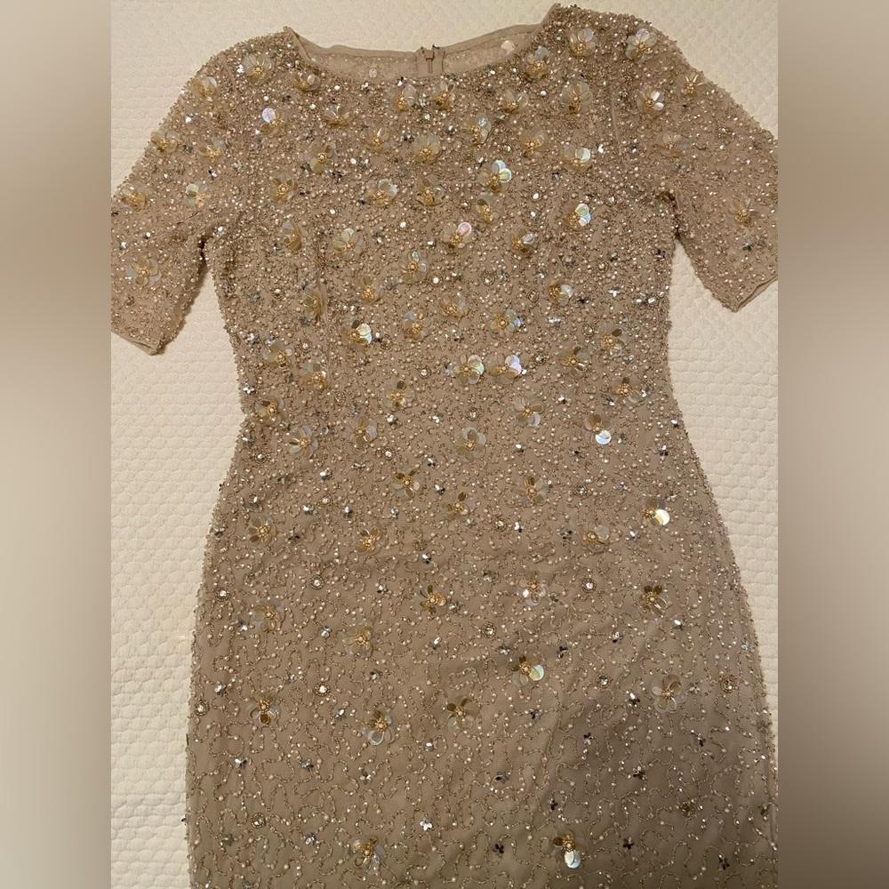 Anthropologie BHLDN Adrianna Papell Petaluma Sequin Dress Size 8